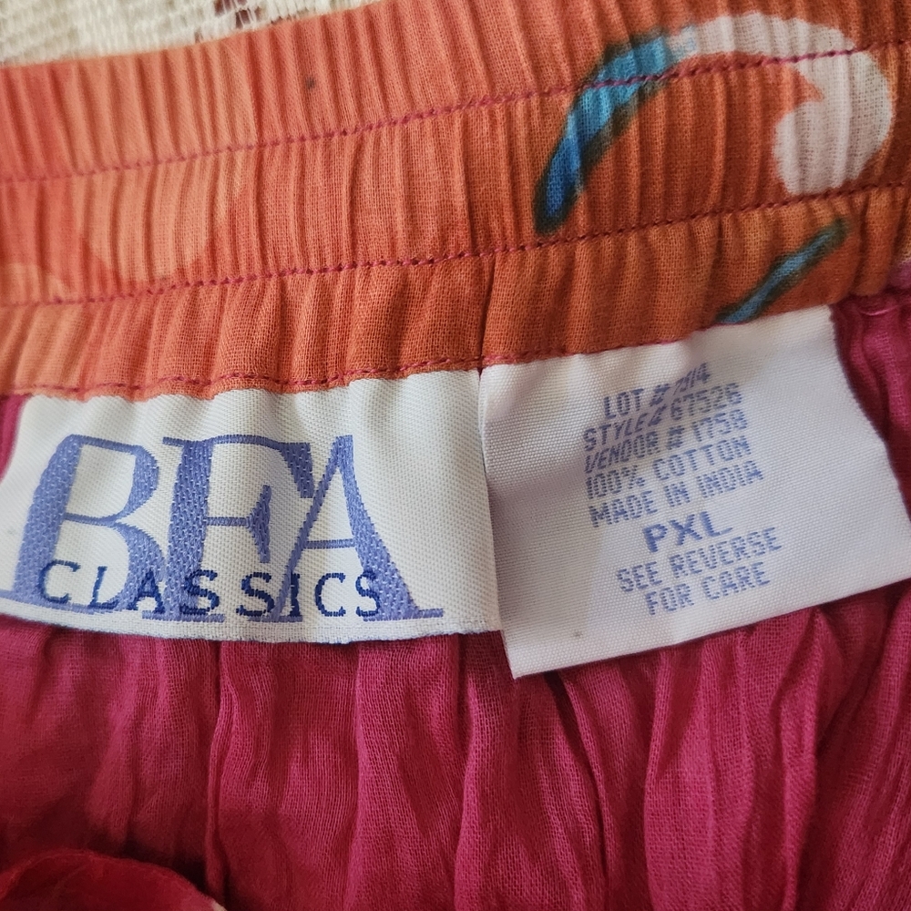 Vintage India Cotton Tiered Broomstick Skirt Abst… - image 5